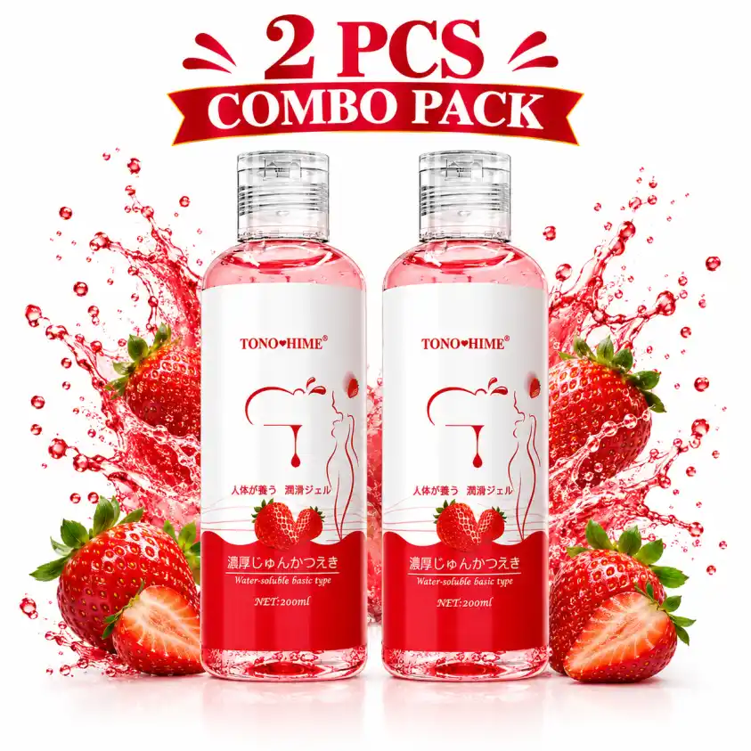 Lubricant Lube Love - Strawberry Gel (100ml) 2pcs