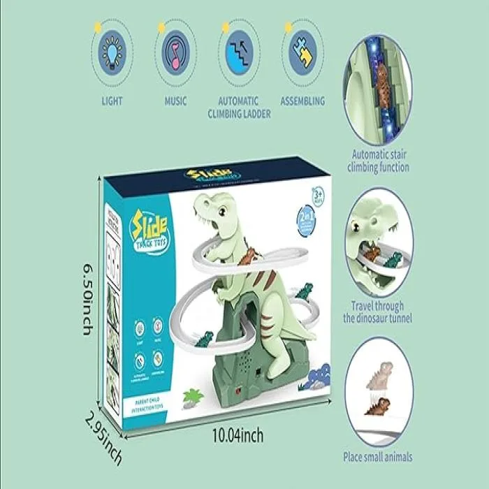 Dinosaur Chasing Race Track Slide Game with Light & Music