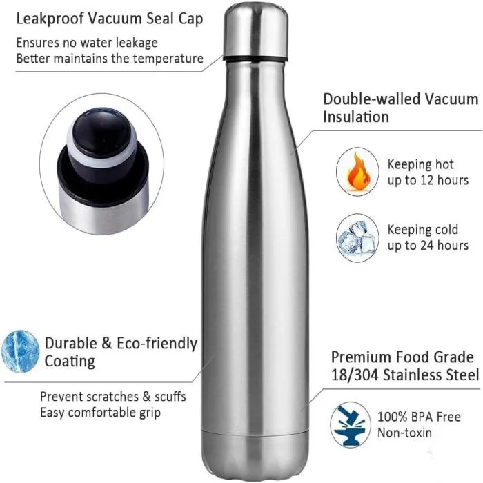 Stainless Steel Double Layer Water Bottle